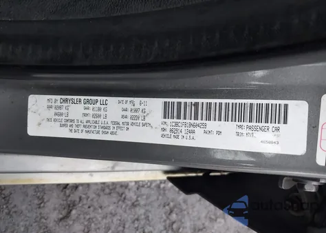 2011 Chrysler 200 Touring from USA, damaged, VIN 1C3BC1FB1BN604259